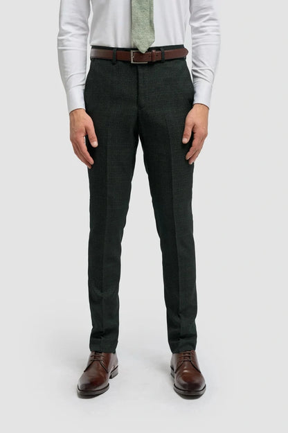CARIDI SLIM FIT OLIVE TROUSERS