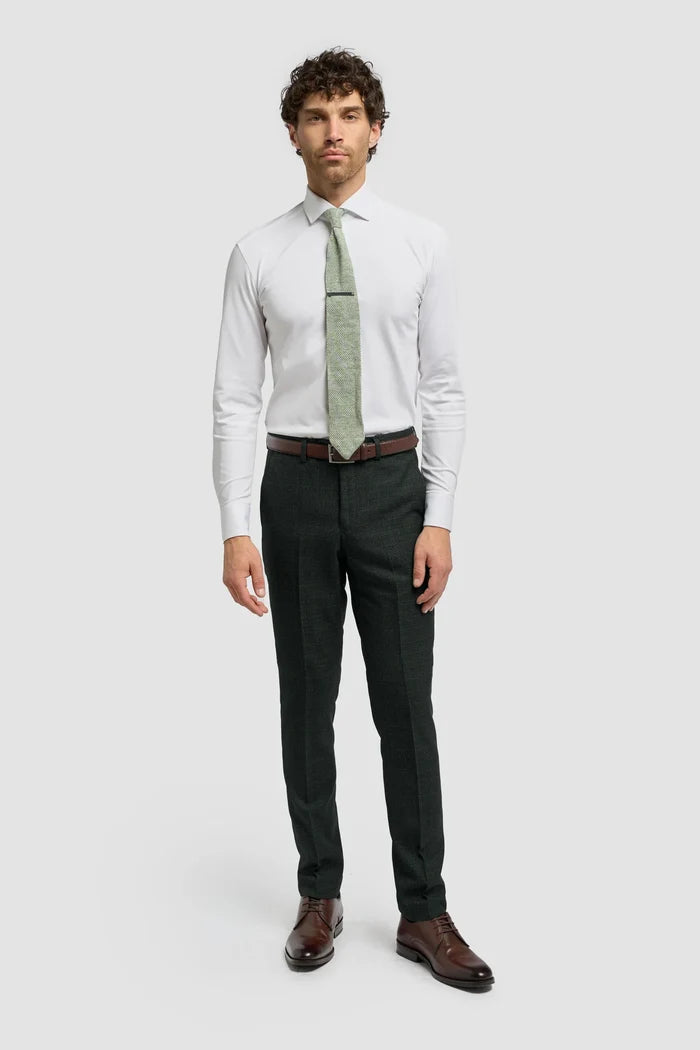 CARIDI SLIM FIT OLIVE TROUSERS