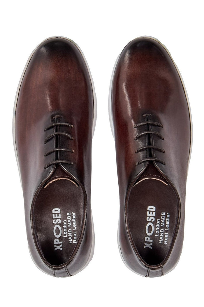 CASUAL LEATHER SNEAKERS IN BROWN