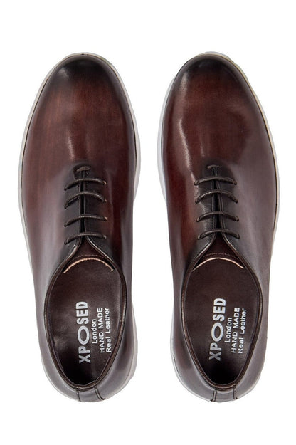 CASUAL LEATHER SNEAKERS IN BROWN