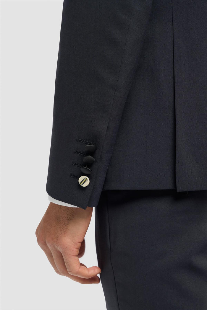 Aspen Men’s Navy Double Breasted Tuxedo Suit – Peak Lapel 2 Piece