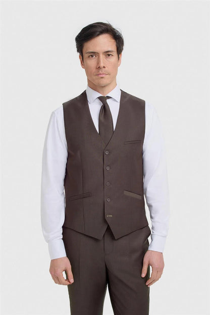 Cavani Bond Auburn Men’s Wool Blend Tailored Waistcoat