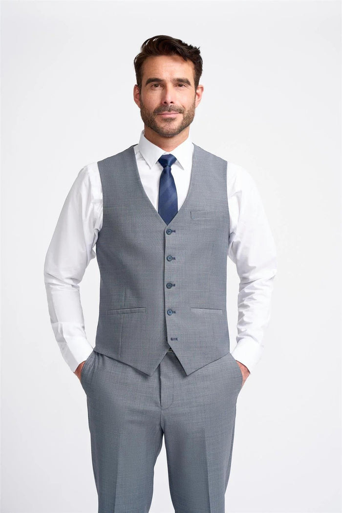 Cavani Bond Puppy Tooth Men’s Wool Blend 3 Piece Tailored Suit