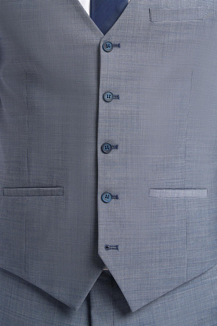 Cavani Bond Puppy Tooth Men’s Wool Blend 3 Piece Tailored Suit