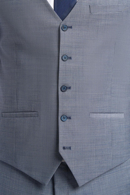 Cavani Bond Puppy Tooth Men’s Wool Blend 3 Piece Tailored Suit