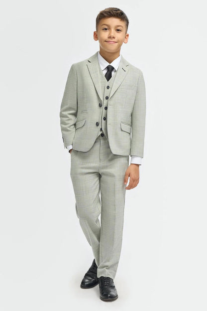 Cavani Camden Boys 3 Piece Suit in Sage Green