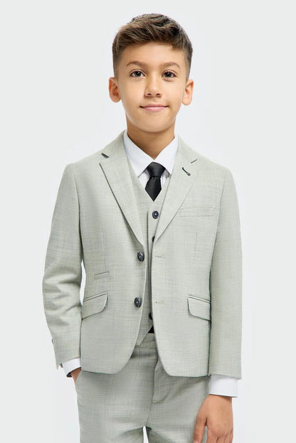Cavani Camden Boys 3 Piece Suit in Sage Green