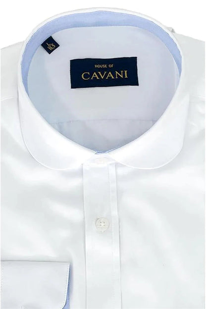 Cavani – Classic Penny Collar White Shirt