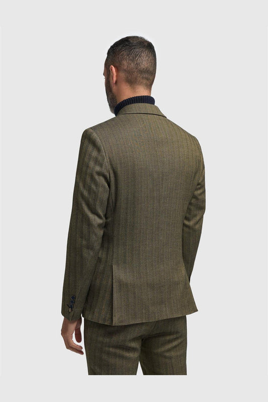 CAVANI – Damon Sage Herringbone Tweed Blazer Men’s
