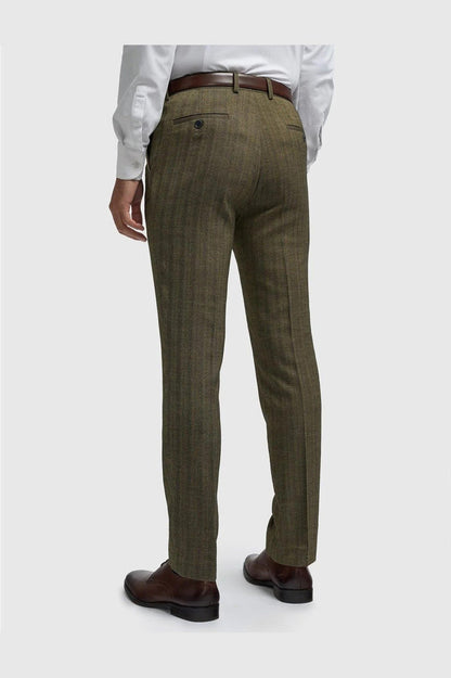 Cavani Men’s Damon Sage Herringbone Tweed 3-Piece Suit