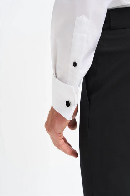 Cavani – Havana Formal Dress Shirt Black Buttons | French Cuff