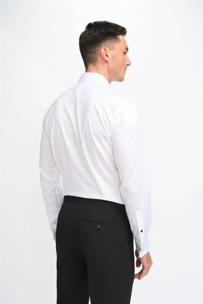 Cavani – Havana Formal Dress Shirt Black Buttons | French Cuff