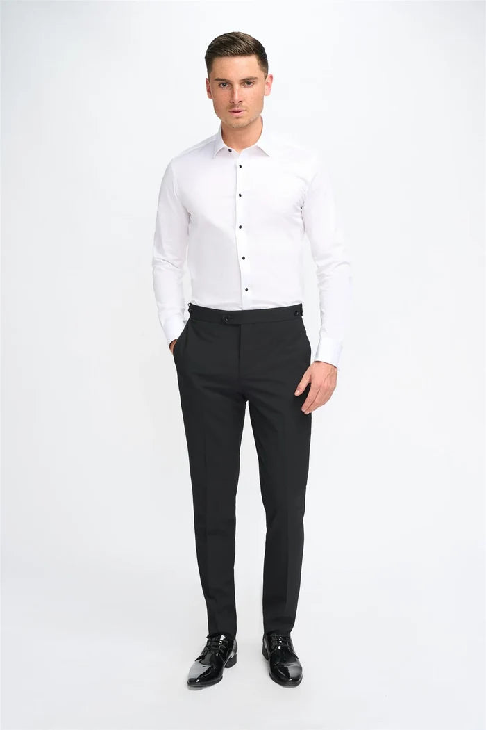 Cavani – Havana Formal Dress Shirt Black Buttons | French Cuff