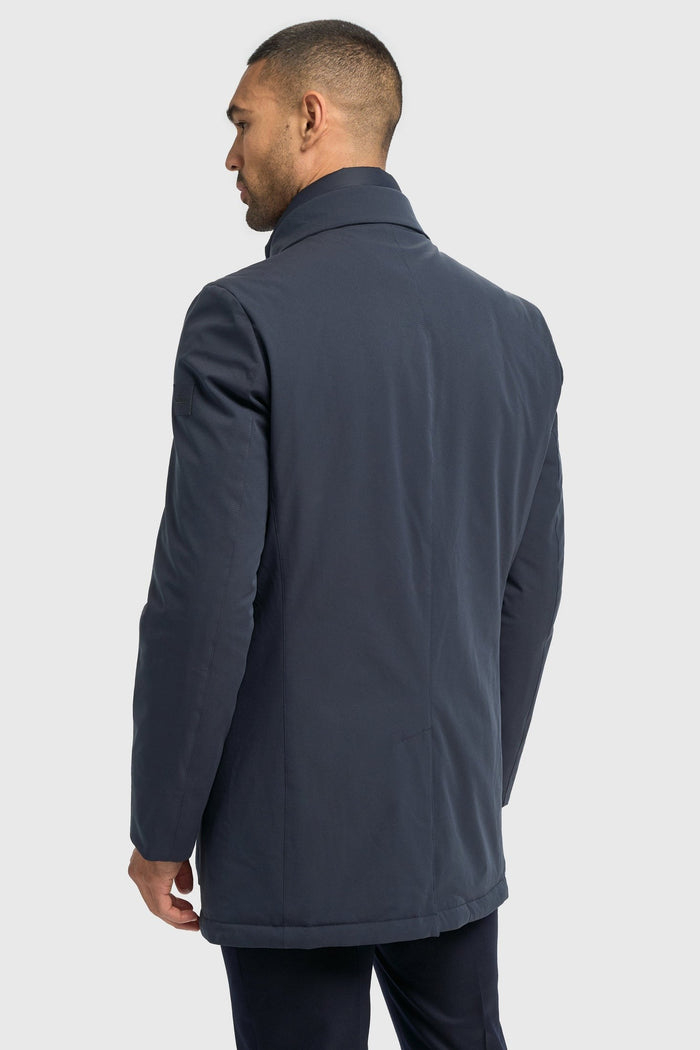 Cavani Heston Mac Navy Padded Long Coat – Men’s Winter Overcoat
