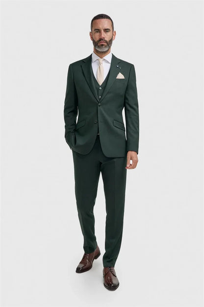 Cavani Malibu Forest Green Three Piece Suit