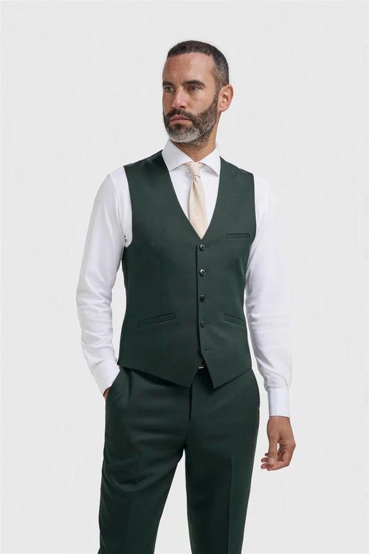 Cavani Malibu Forest Green Three Piece Suit