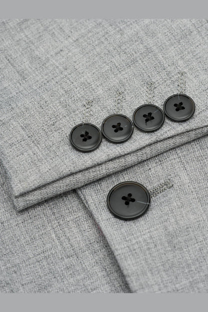 Cavani – Malibu Men's Grey Sharkskin Tailored 3-Piece Suit
