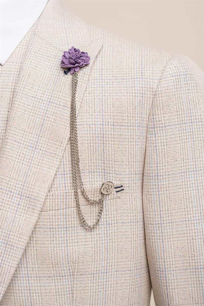 Cavani Men’s Flower Lapel Chain Pin