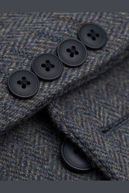 CAVANI – Thomas Savoy Grey Wool Rich Herringbone Jacket