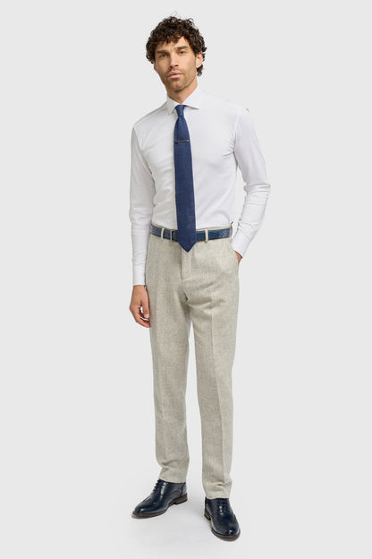 CAVANI – Thomas Tailored Suit Wool Pearl Grey Herringbone