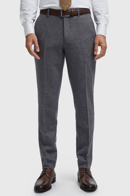 CAVANI Thomas Tailored Suit Wool Rich Savoy Grey Herringbone