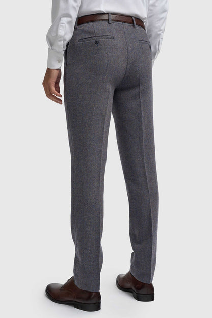 CAVANI Thomas Tailored Suit Wool Rich Savoy Grey Herringbone