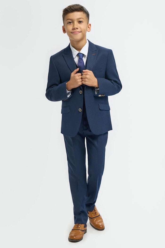 Cavani – Tropez Boys Navy Blue 3 Piece Suit Tailored