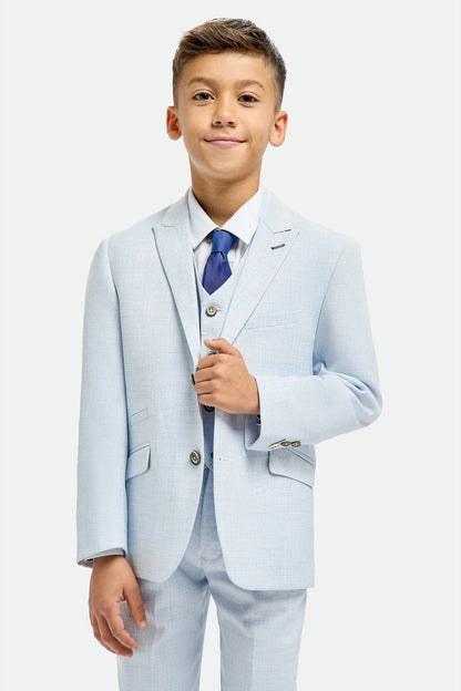 Cavani – Tropez Boys Sky Blue 3 Piece Suit Tailored