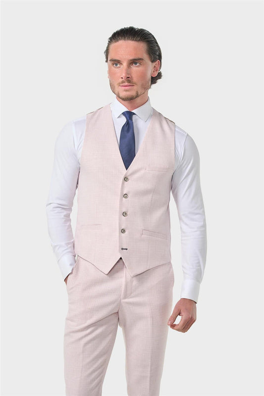Cavani – Tropez Tailored 3 Piece Suit in Pink