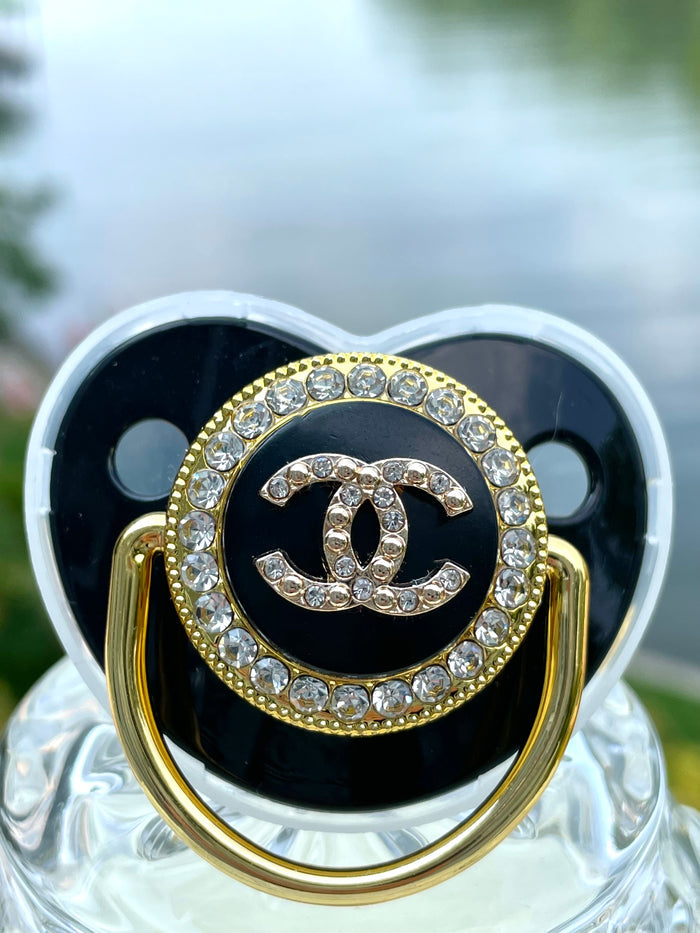 CC Baby Pacifier- BLACK/GOLD