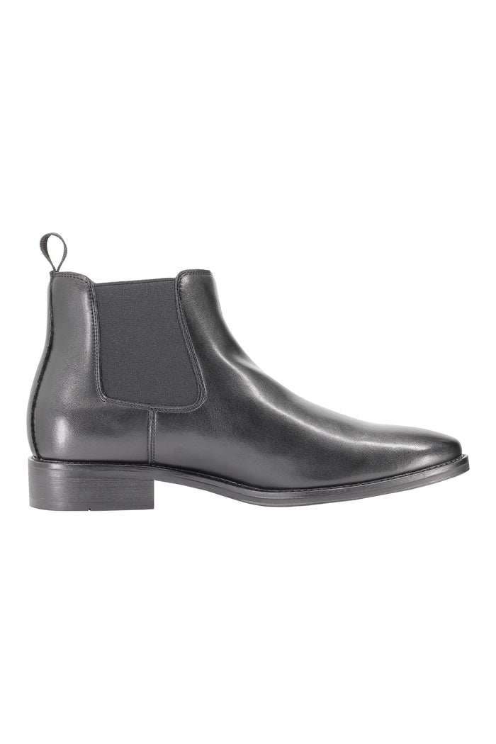 Chelsea Faux Leather Ankle Boots in black and brown