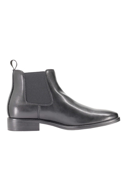 Chelsea Faux Leather Ankle Boots in black and brown