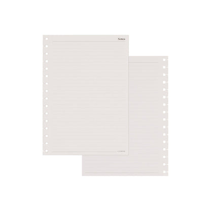 Citrine - Small Customizable Spiral Filler Paper with lined note pages and disc bound planner punch holes for journals notebooks and planners