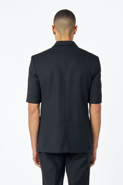 Retro Black 2 Piece Short Sleeve Safari Suit