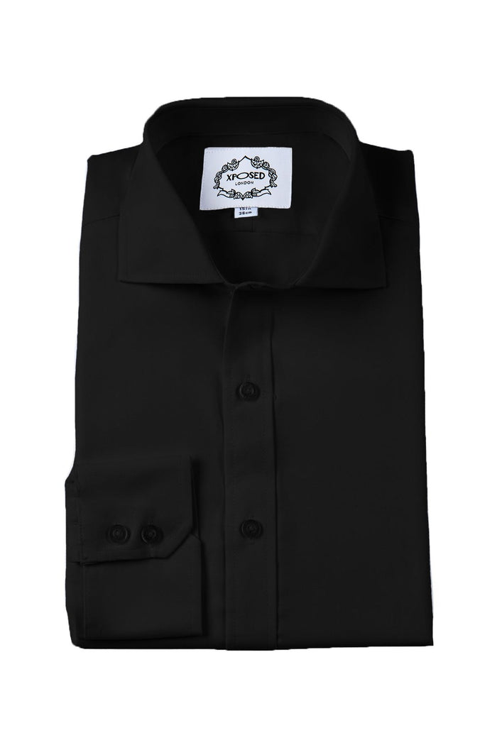 CLASSIC BLACK TAILORED FIT SHIRT