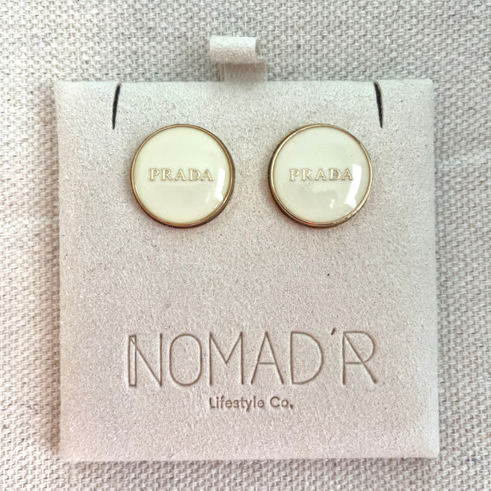 Classic Disc Studs- WHITE