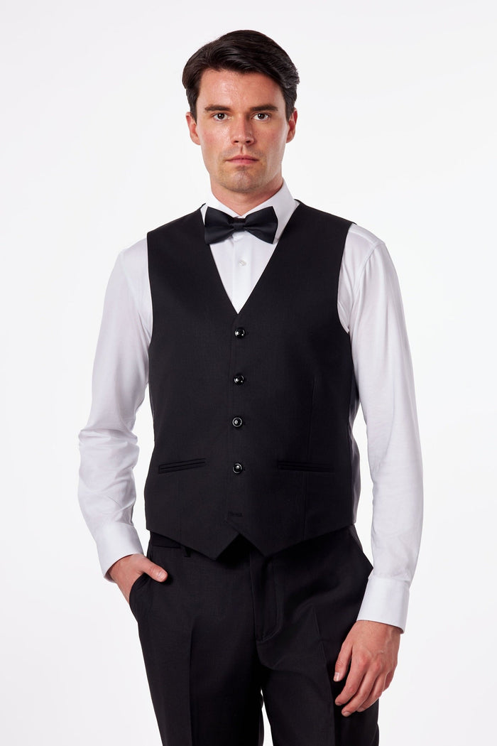 Classic Plain Black 3 Piece Suit Slim Fit