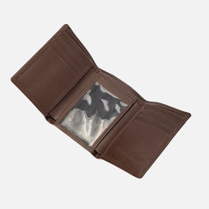 Classic Trifold wallet | Brown Saffiano