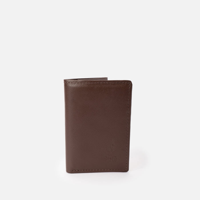 Classic Trifold wallet | Brown Saffiano