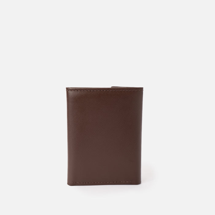 Classic Trifold wallet | Brown Saffiano