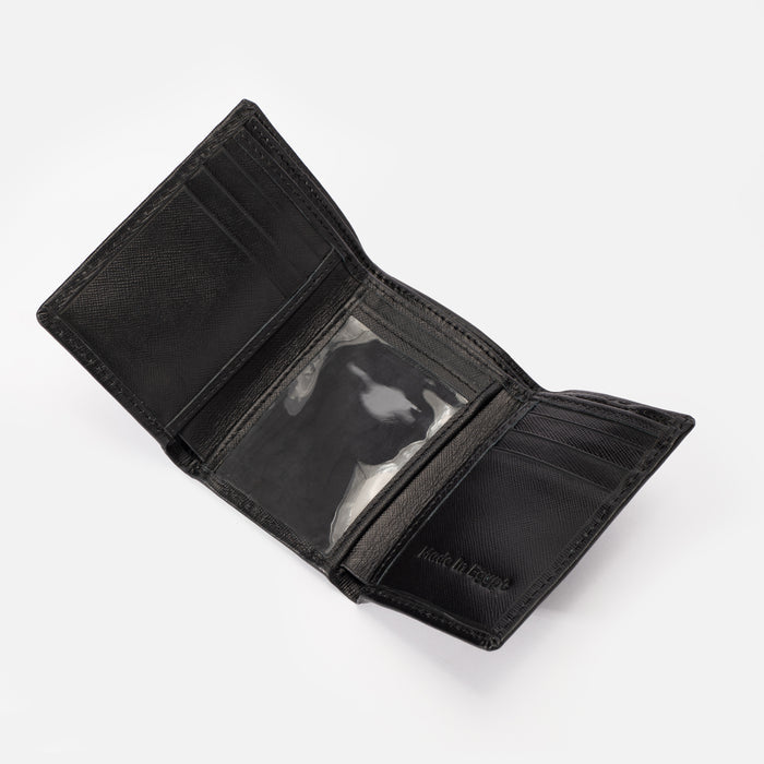 Classic Trifold wallet | Full Black Saffiano