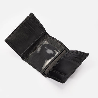 Classic Trifold wallet | Full Black Saffiano