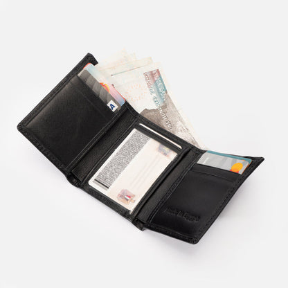 Classic Trifold wallet | Full Black Saffiano