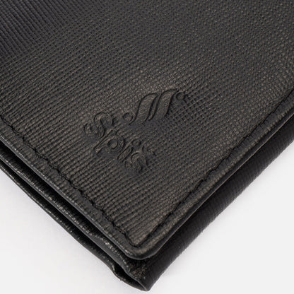 Classic Trifold wallet | Full Black Saffiano