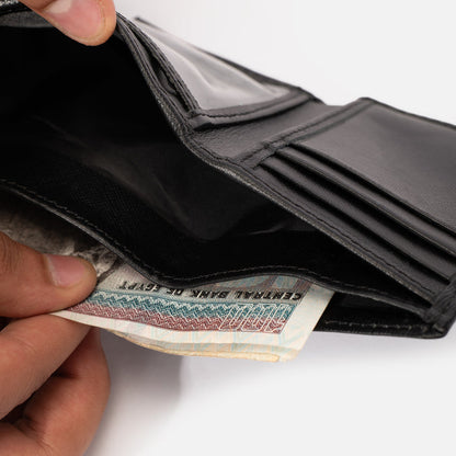Classic Trifold wallet | Full Black Saffiano