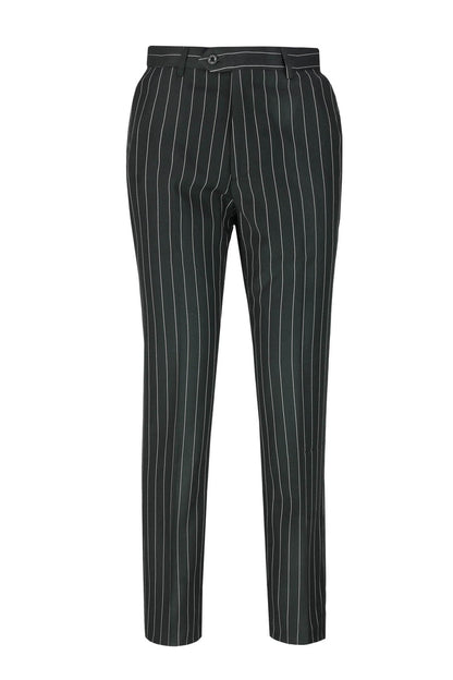 CLASSIC TWEED PINSTRIPE BLACK TROUSER