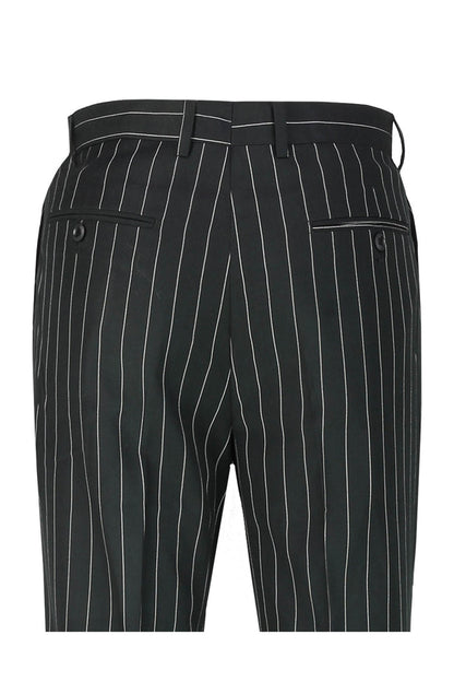 CLASSIC TWEED PINSTRIPE BLACK TROUSER