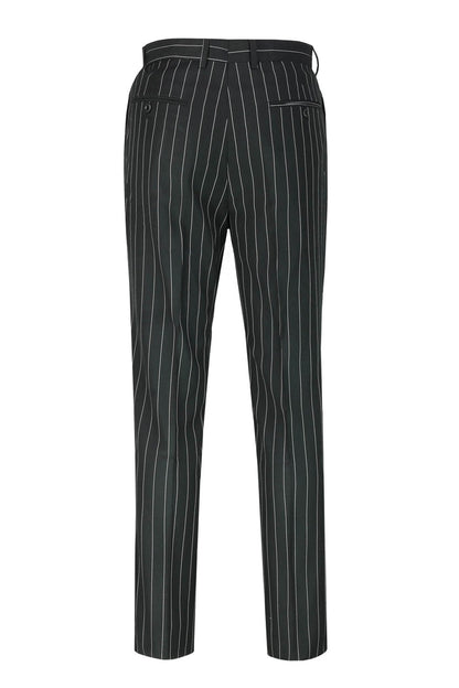 CLASSIC TWEED PINSTRIPE BLACK TROUSER
