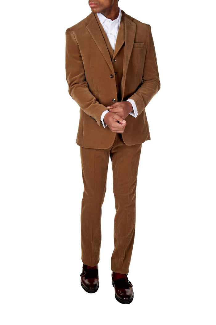 CORDUORY TAILORED FIT SUIT IN TAN