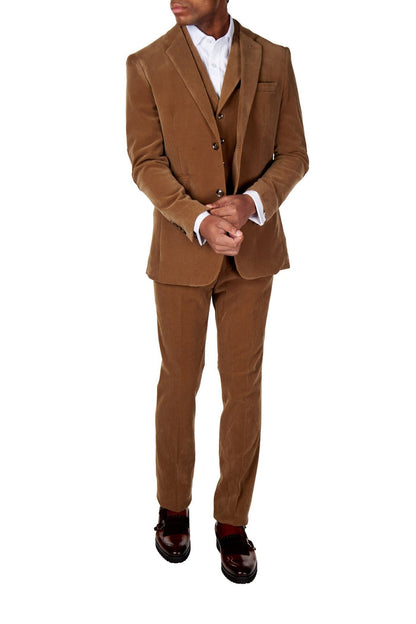 CORDUORY TAILORED FIT SUIT IN TAN